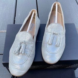 Fratelli Rossetti Silver Leather Tassel Loafer - Size 37.5 IT (7.5 US) Women's